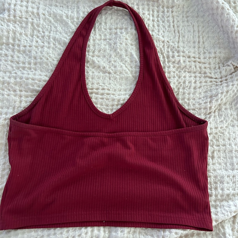 Shein Maroon Halter Too - Picture 3 of 4